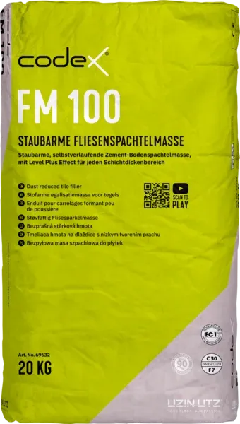 Codex FM 100 staubarme Fliesenspachtelmasse - 20 KG